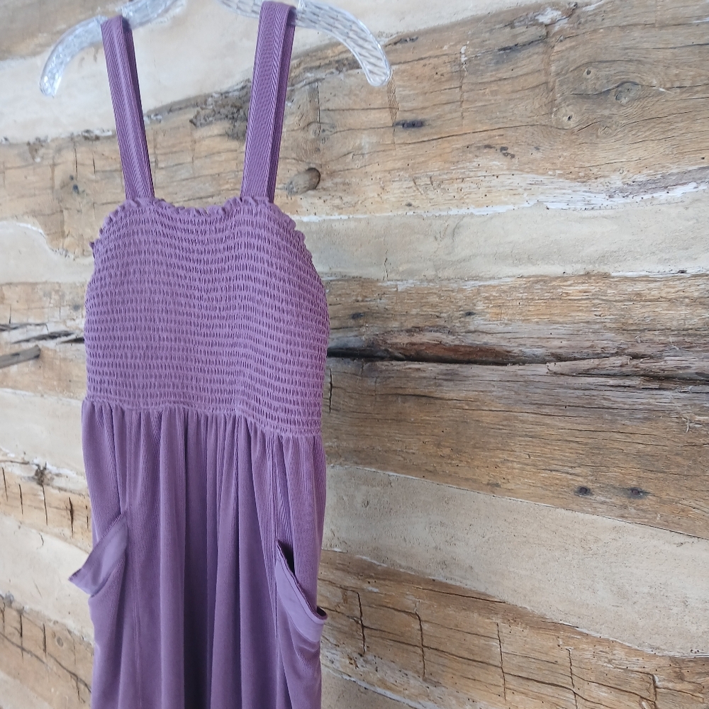 Saturday Sunday Anthropology Purple Wide Legged Jumpsuit Small - Picture 4 of 9